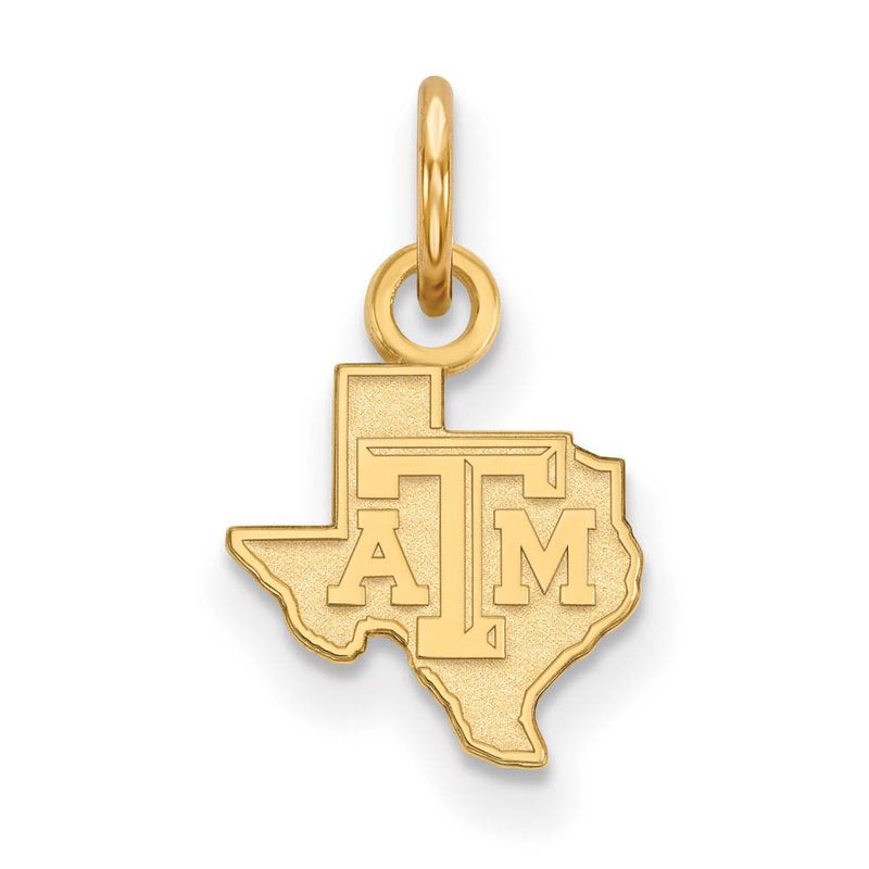 14k Yellow Gold Texas AM U Xs Tiny Logo Charm Or Pendant 270$